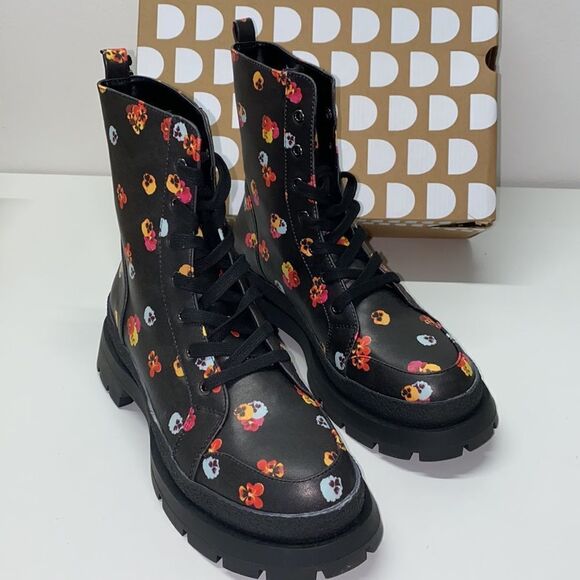 🔥Desigual Floral lace-up boots New with box - Picture 9 of 15